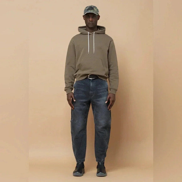 John Elliott NWT Sendai Trouser Barrel Leg Pants in Rodeo Brown Grey Jeans - Picture 11 of 16